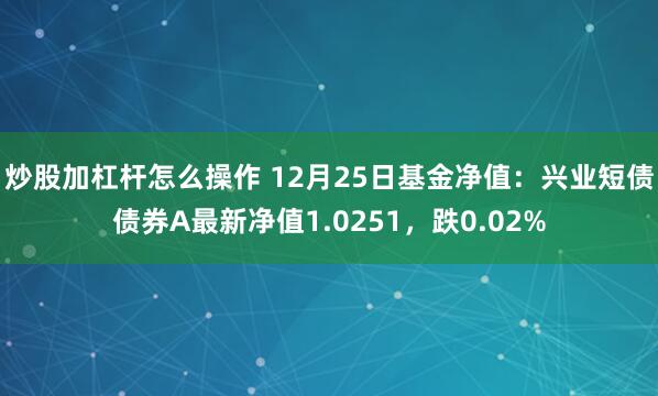 炒股加杠杆怎么操作 12月25日基金净值：兴业短债债券A最新净值1.0251，跌0.02%