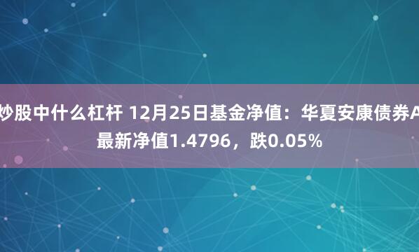 炒股中什么杠杆 12月25日基金净值：华夏安康债券A最新净值1.4796，跌0.05%